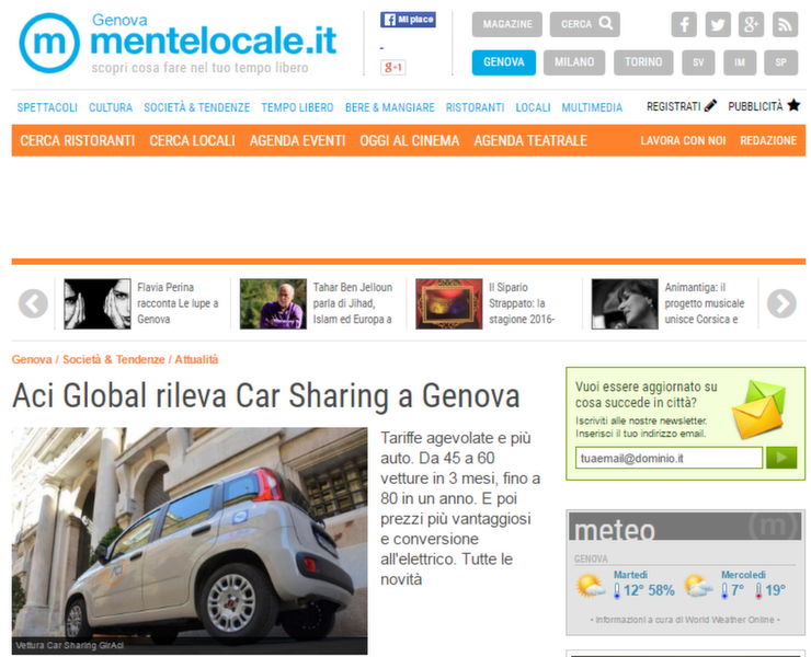 car sharing genova